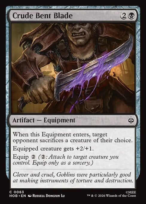 Crude Bent Blade Card Front