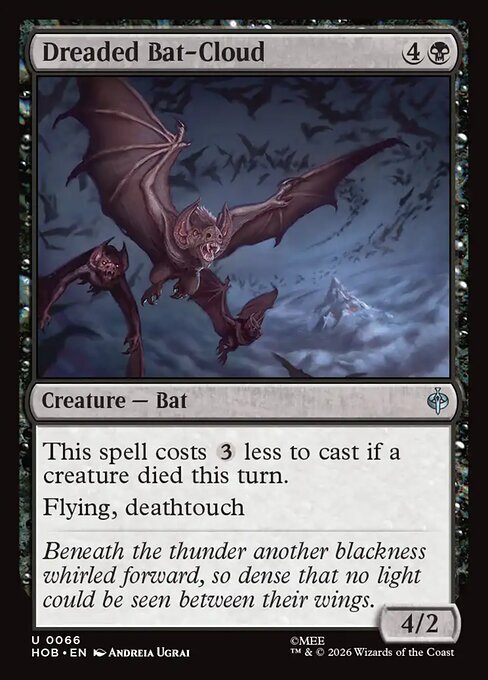 Dreaded Bat-Cloud Card Front
