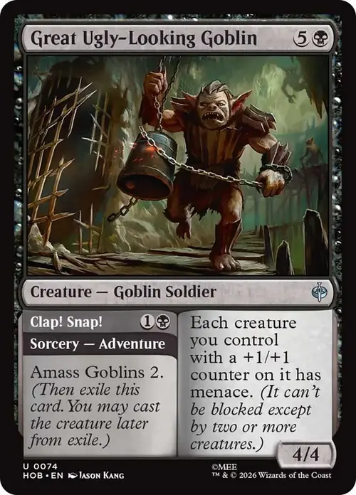 Great Ugly-Looking Goblin // Clap! Snap! Card Front