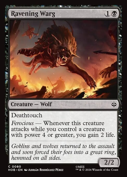 Ravening Warg Card Front