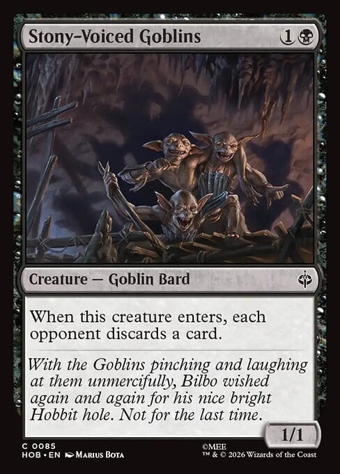 Stony-Voiced Goblins Card Front