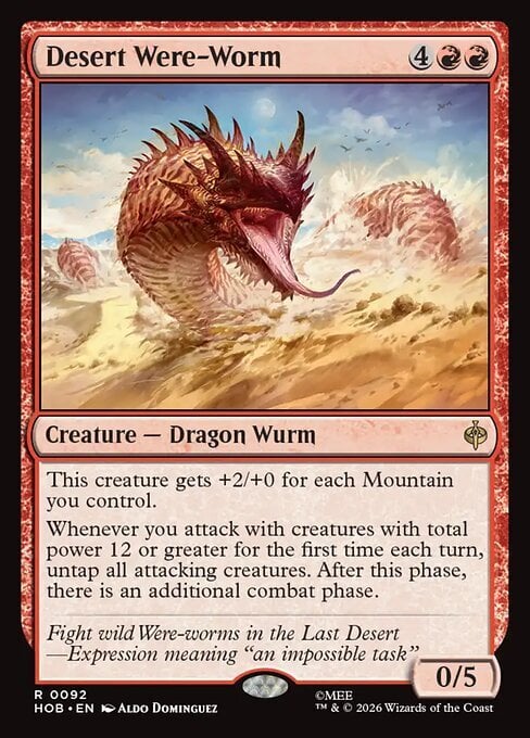 Desert Were-Worm Card Front