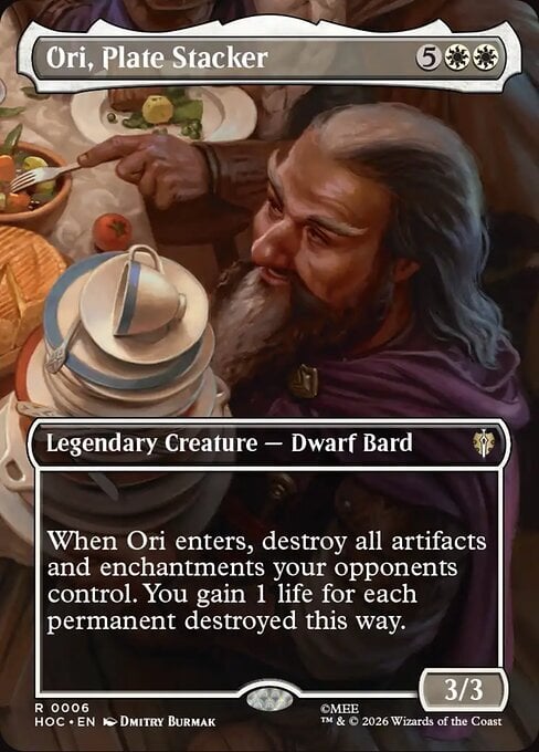 Ori, Plate Stacker Card Front