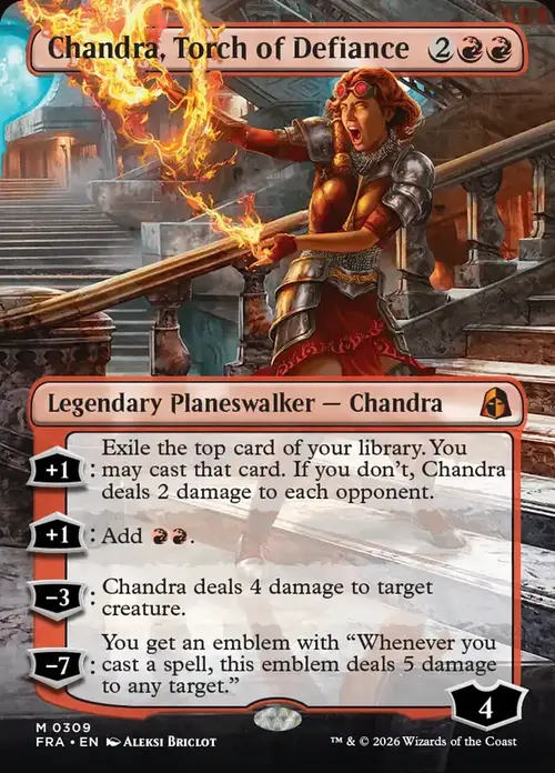 Chandra, Fiamma di Sfida Card Front
