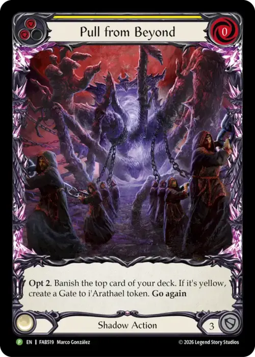 Pull from Beyond - Yellow Card Front