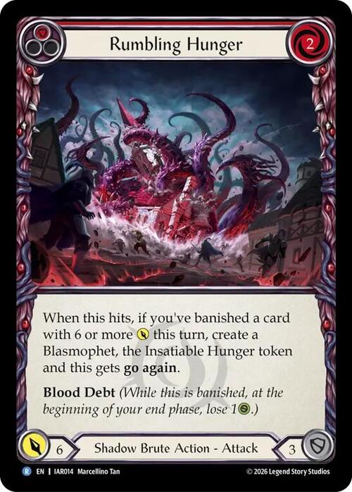 Rumbling Hunger - Red Card Front
