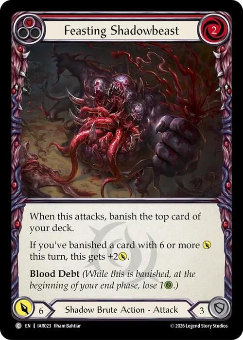 Feasting Shadowbeast - Red Card Front