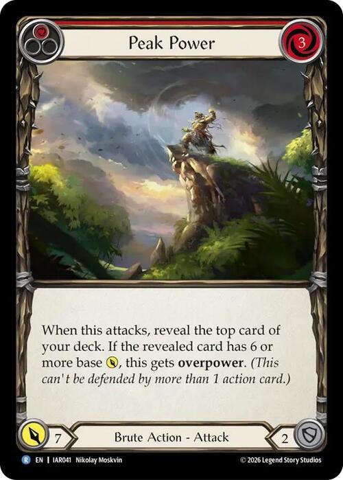 Peak Power (Red) Card Front