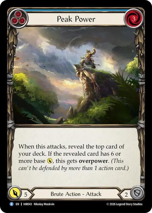 Peak Power (Blue) Card Front