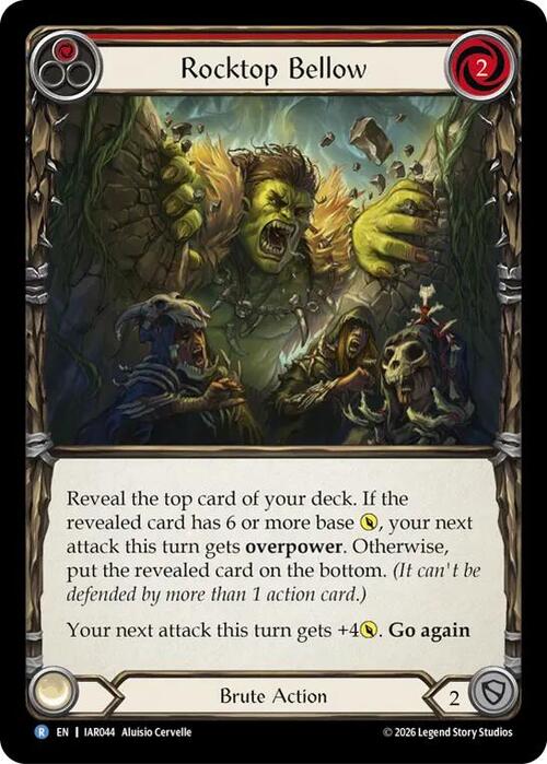 Rocktop Bellow - Red Card Front