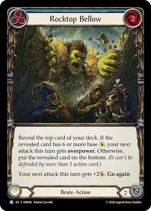 Rocktop Bellow (Blue) Card Front