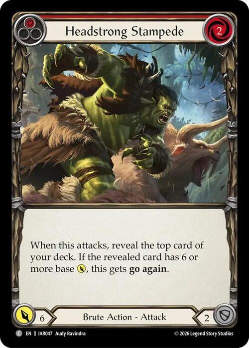 Headstrong Stampede (Red) Card Front
