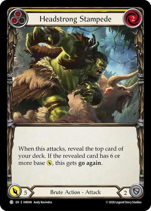 Headstrong Stampede (Yellow) Card Front