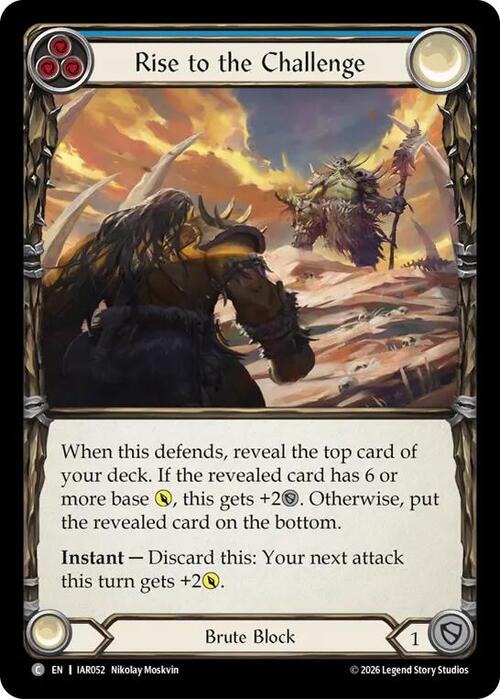 Rise to the Challenge (Blue) Card Front