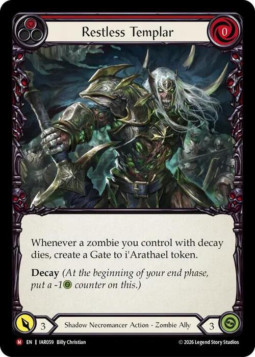 Restless Templar Card Front
