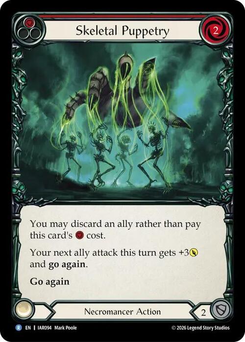 Skeletal Puppetry (Red) Card Front