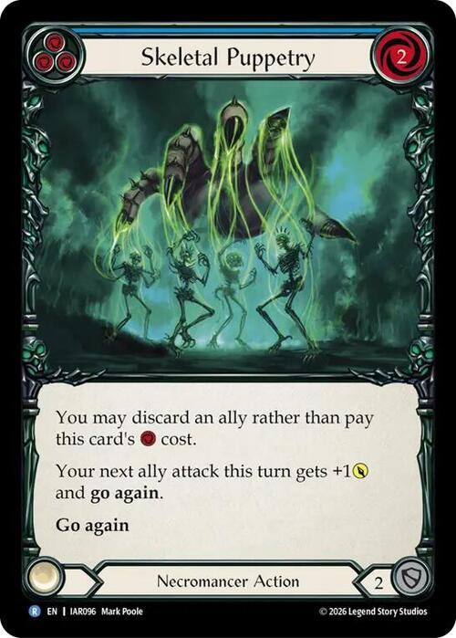 Skeletal Puppetry - Blue Card Front