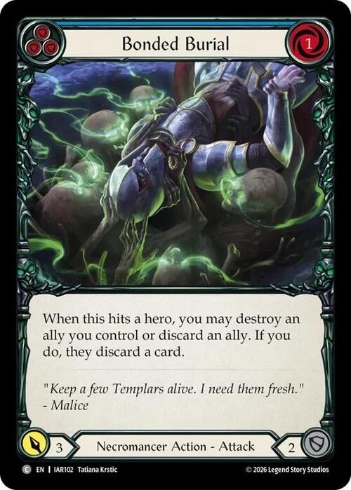 Bonded Burial (Blue) Card Front