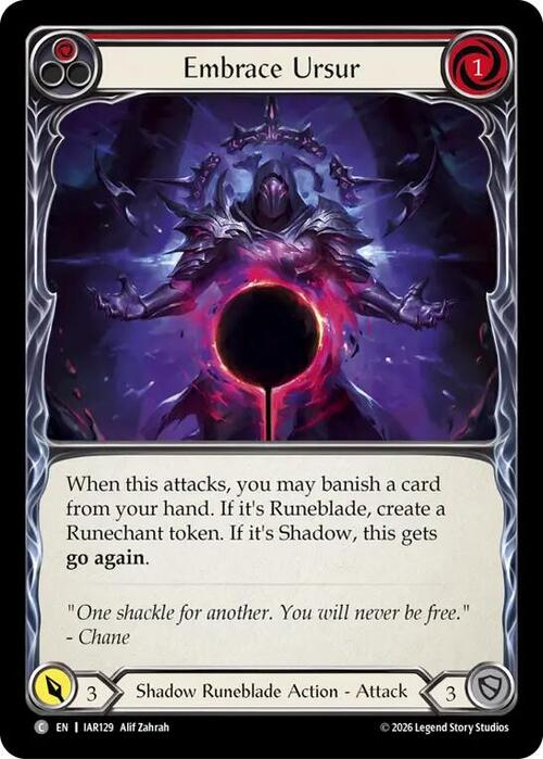 Embrace Ursur (Red) Card Front