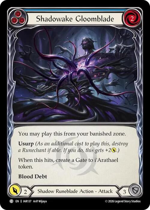 Shadowake Gloomblade (Blue) Card Front