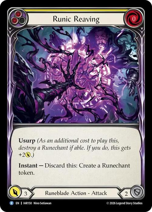Runic Reaving (Yellow) Card Front