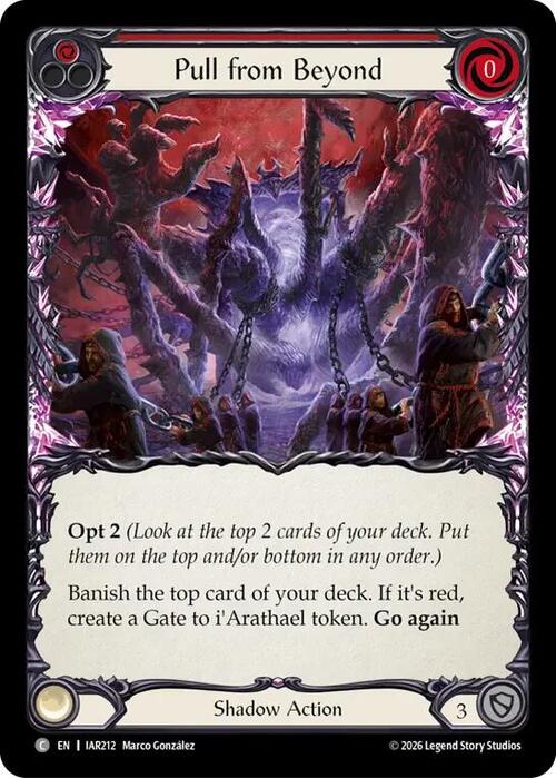 Pull from Beyond (Red) Card Front