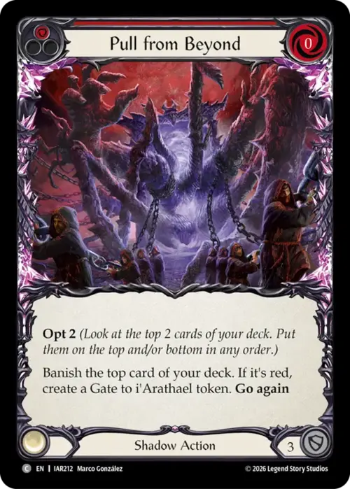 Pull from Beyond - Red Card Front