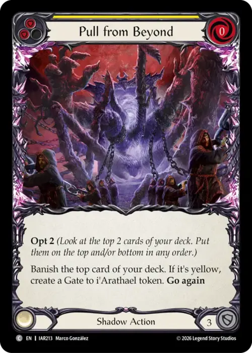 Pull from Beyond - Yellow Card Front