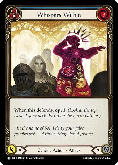 Whispers Within (Blue) Card Front