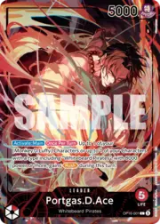 Portgas.D.Ace · Official Playmat - Flame-Flame Fruit Coliseum OP16-001