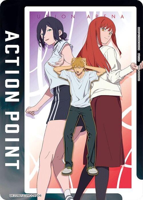 "Denji, Makima & Reze" Action Point Card Front