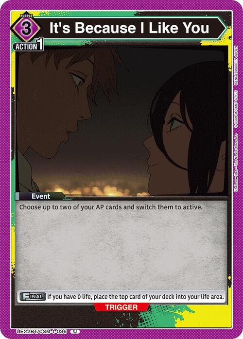 Its Because I Like You Card Front