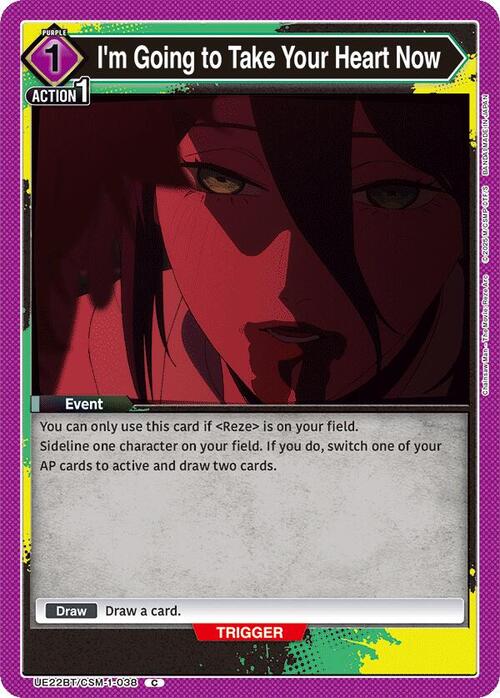 Im Going to Take Your Heart Now Frente