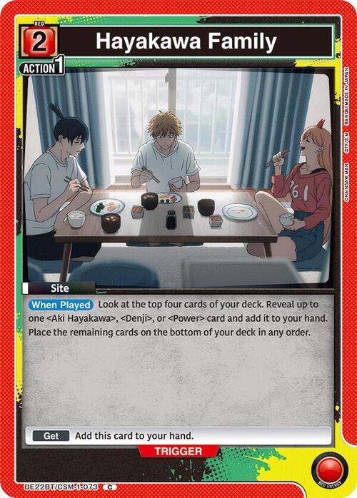 Hayakawa Family Card Front
