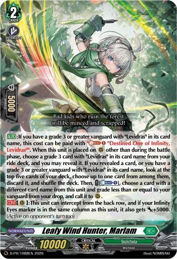 Leafy Wind Hunter. Marlam Card Front
