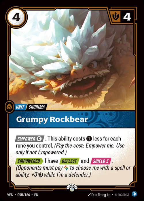 Grumpy Rockbear Card Front