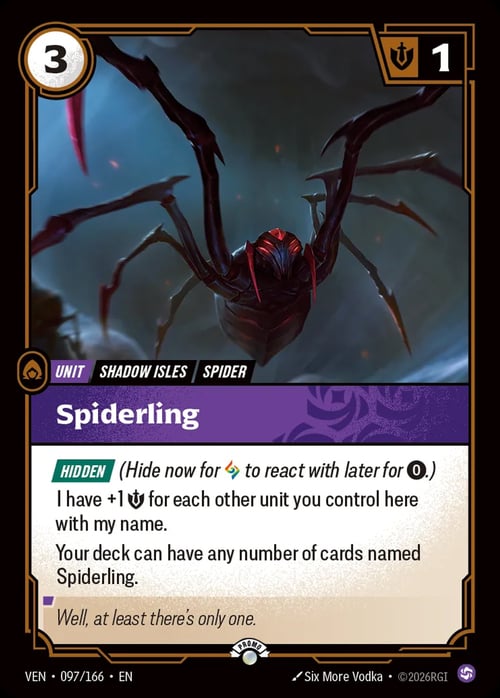 Spiderling Card Front