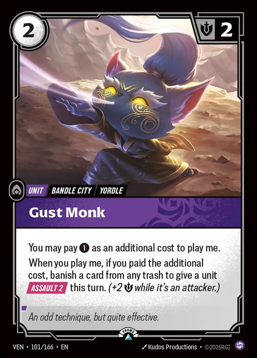 Gust Monk Card Front