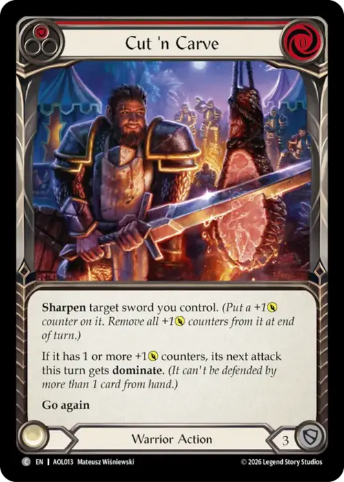 Cut n' Carve - Red Card Front