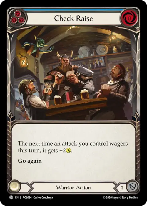 Check-Raise - Blue Card Front