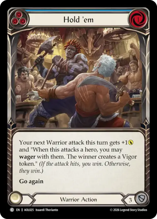 Hold 'em (Blue) Card Front