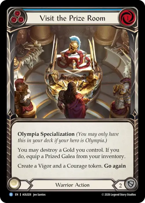Visit the Prize Room Card Front