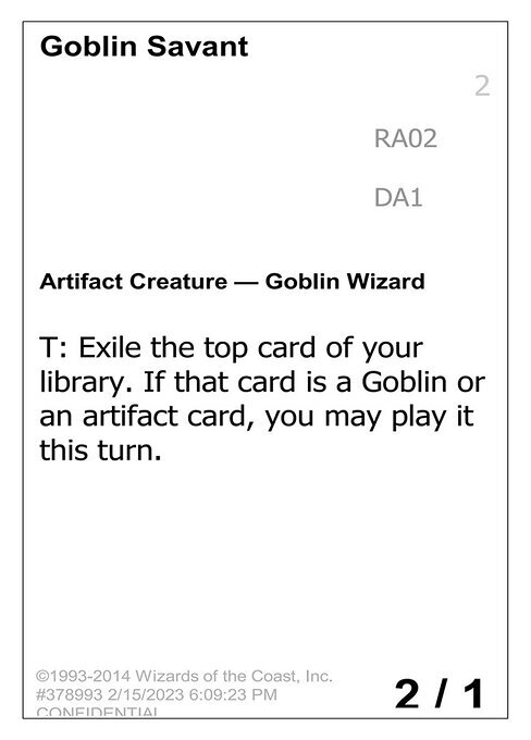 Goblin Savant Frente