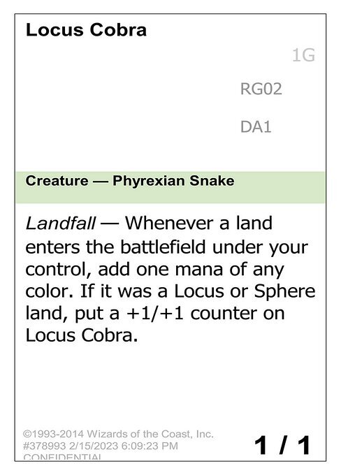Locus Cobra Card Front