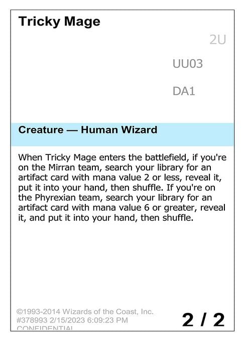Tricky Mage Card Front