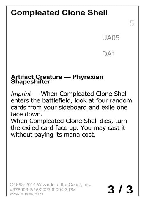 Compleated Clone Shell Card Front