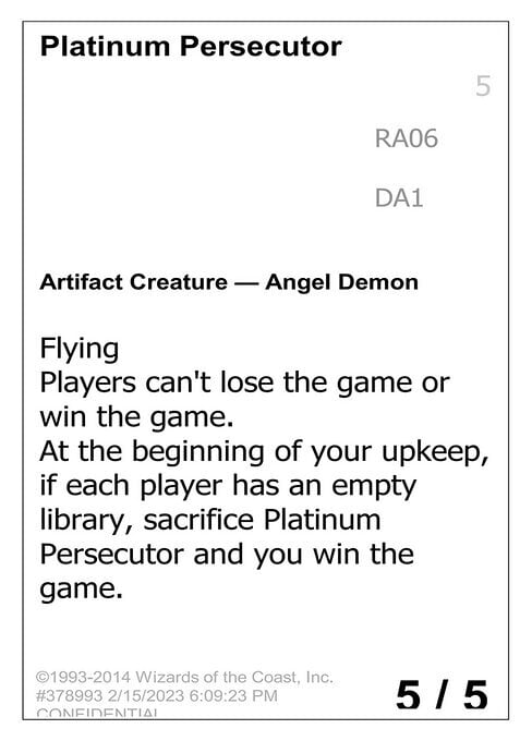 Platinum Persecutor Card Front