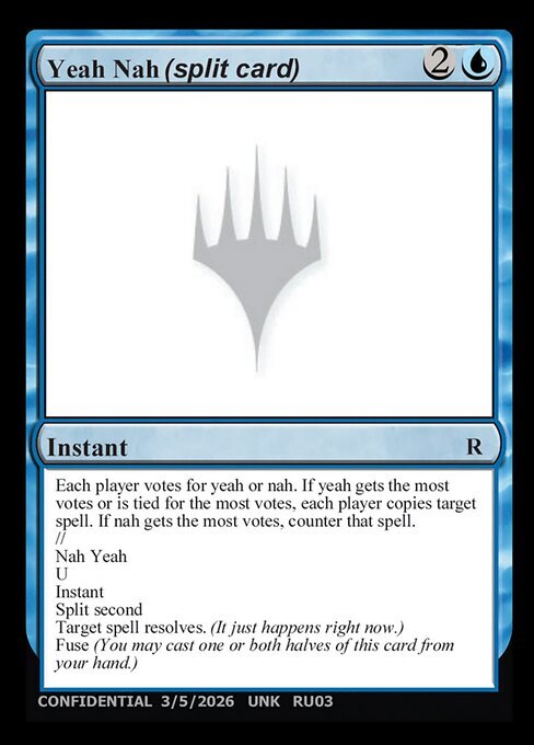 Yeah Nah // Nah Yeah Card Front