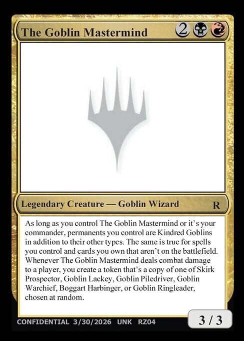 The Goblin Mastermind Card Front
