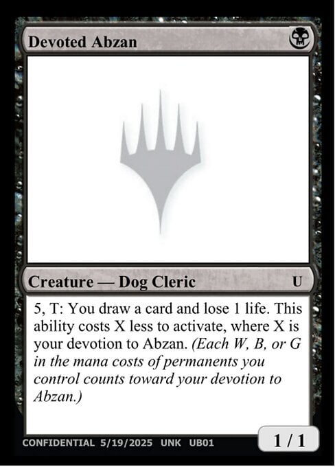 Devoted Abzan Card Front